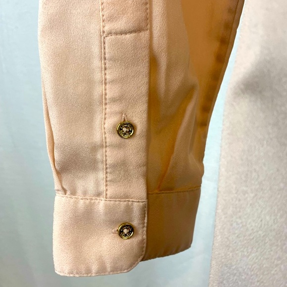 Calvin Klein sheer roll tab button down dress shirt , size L - Picture 4 of 7